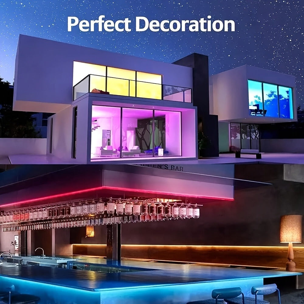 RGB LED Light Strip 5050 SMD USB Powered - Multi-Color Cuttable LED Strip with 3-Button Controller, Easy Install for Home Decor Living Room Bedroom TV Background Christmas Party Stage, 3M / 4M / 15M