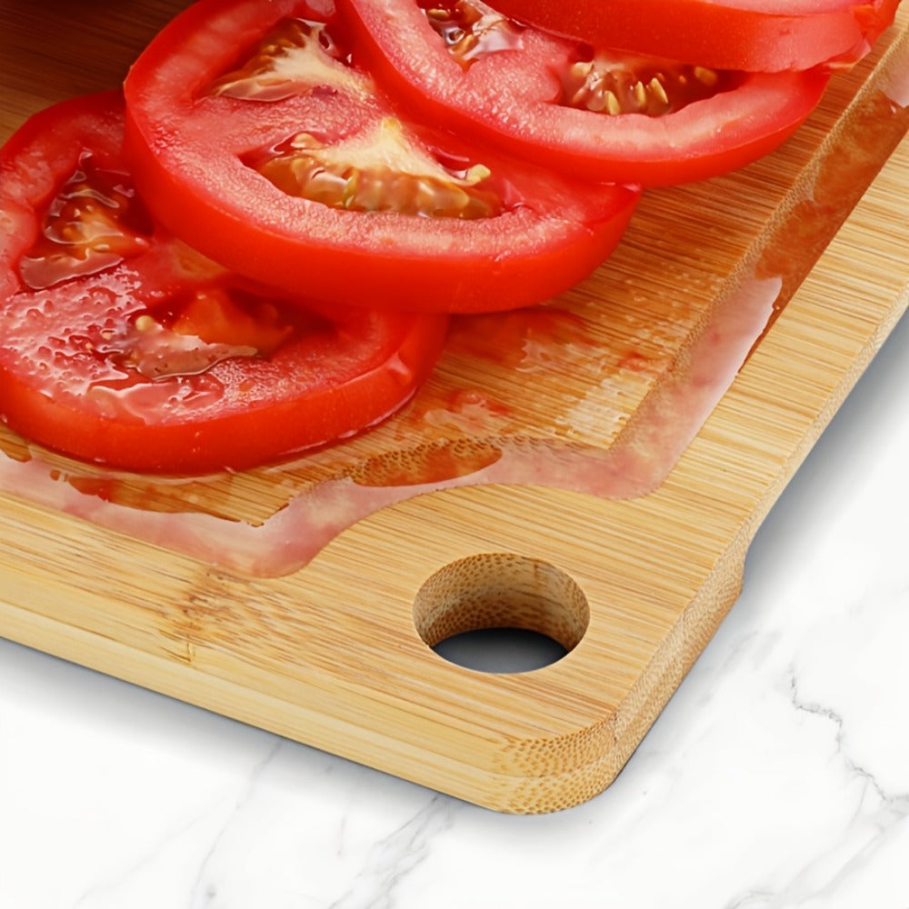 Wood Cutting Board Set of 3 Natural Wooden Chopping Boards with Juice Groove & Non-Slip Edges ¨C Reversible Design for Meat BBQ Home Kitchen Restaurant Holiday Gift