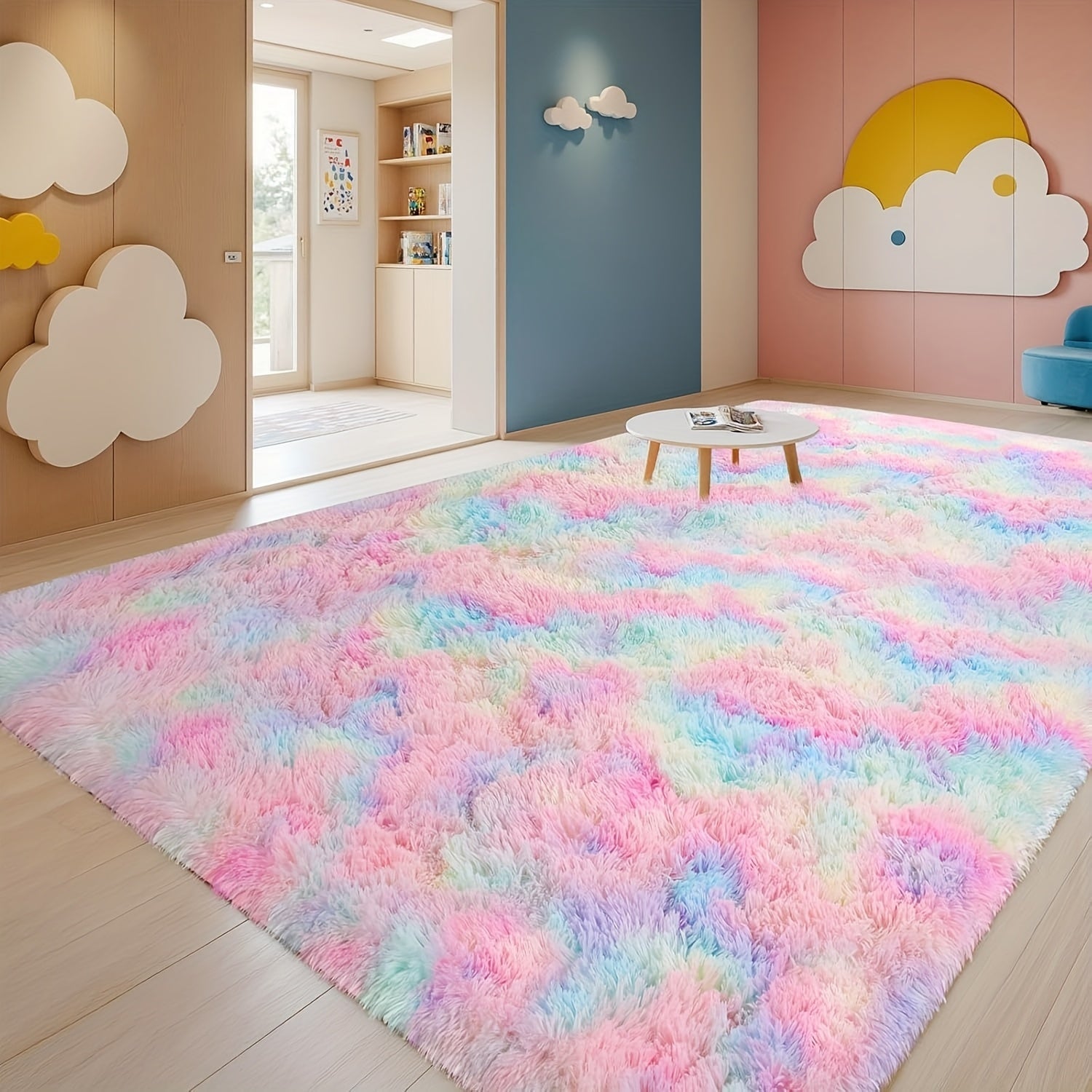 Fluffy Area Rug 8x10 Large Plush Shag Rug for Living Room Bedroom Non-Slip Soft Fuzzy Carpet Modern Home Decor Floor Mat Teen Dorm Room Decor