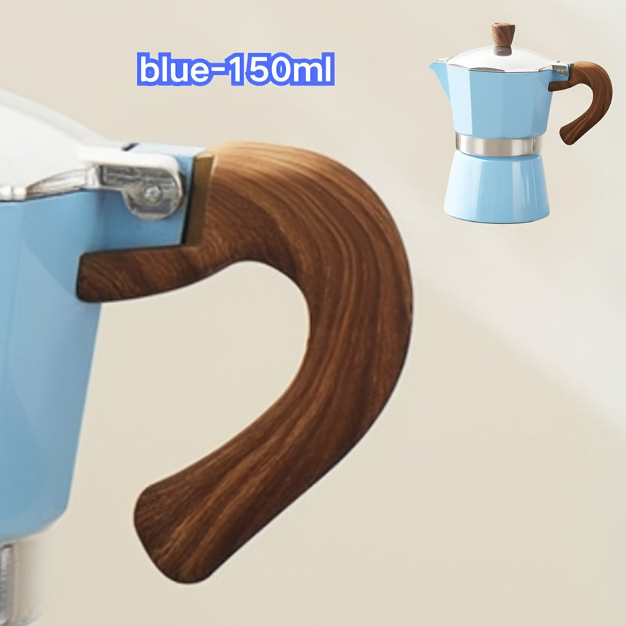 Moka Pot Stovetop Espresso Maker 150ml Classic Aluminum Italian Coffee Pot for Home Brewing Camping Cuban Cafe Style Easy to Use and Clean Multiple Colors Available