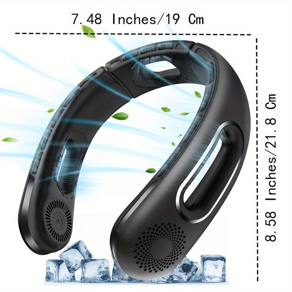 Neck Fan Portable Bladeless 360¡ã Cooling, 16-Hour Battery Life, 4 Speed Settings, USB Rechargeable Hands-Free Wearable Personal Fan for Women and Men, Travel, Office, Outdoor, Camping and Stocking Stuffer