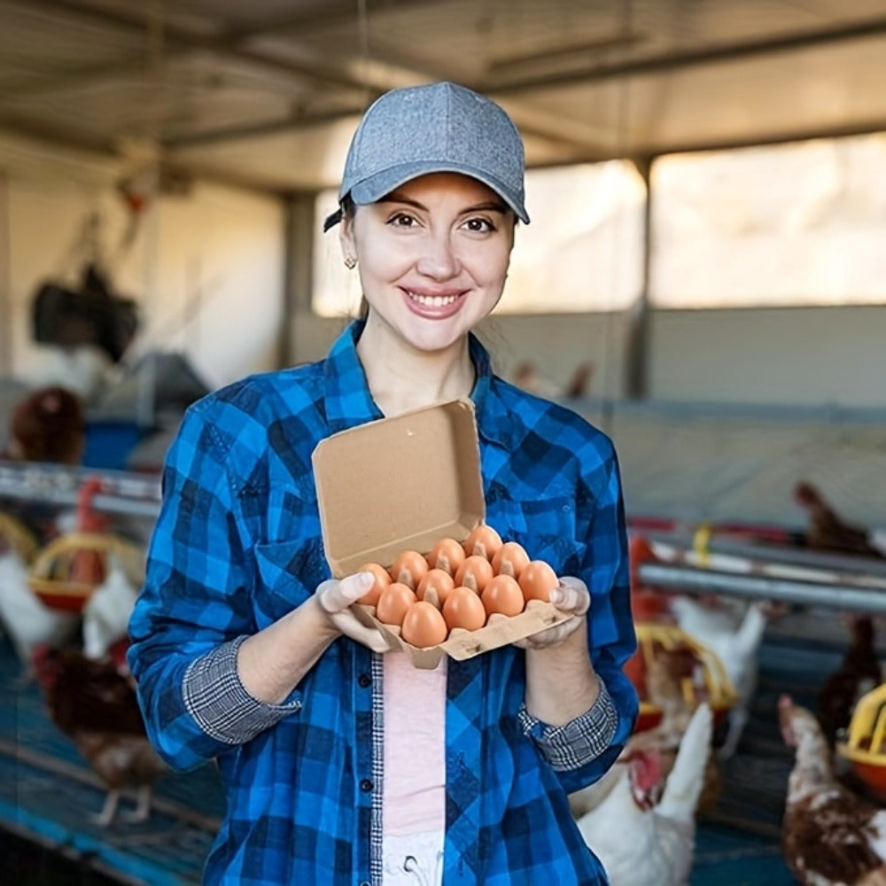 Egg Cartons 12 Egg Holder Reusable Pulp Egg Storage Container Box for Kitchen Chicken Coop Farmhouse Fridge Organizer Egg Tray 3x4 Grid Natural Cardboard Egg Crate for Fresh Eggs 10 25 Pack