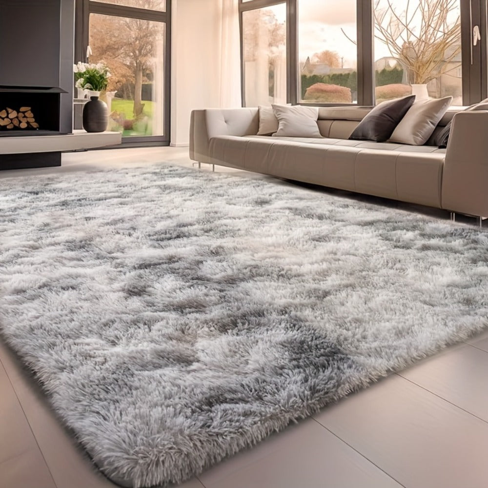 Fluffy Rug Plush Soft Indoor Carpet Non-Slip for Living Room Bedroom Hallway Runner Nursery Kids Play Area ¡ª Tie Dye & Solid Colors Multiple Sizes