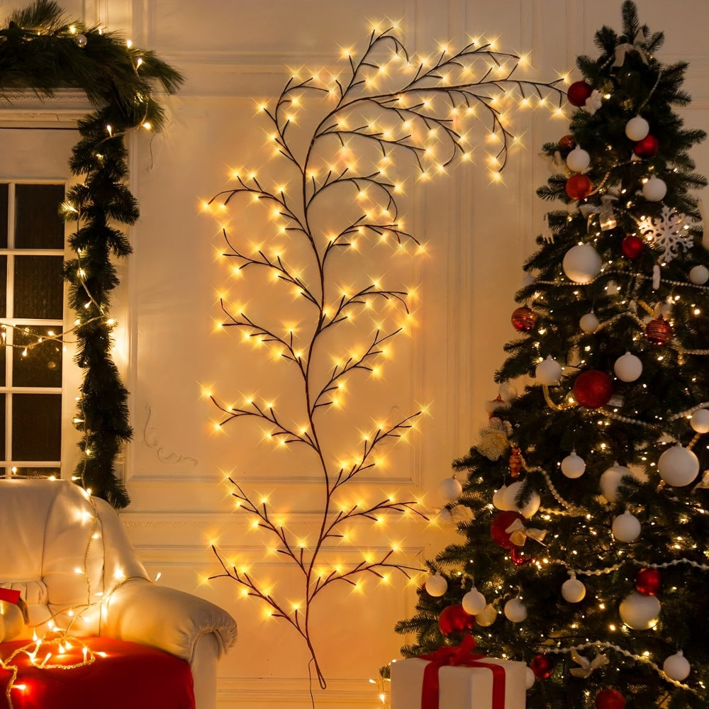LED Vine Fairy Lights for Wall Decor ¨C 96 LEDs Enchanted Willow Branch Lights, 5.9Ft Warm White Artificial Plant String Lights for Bedroom, Living Room, Party & Christmas Decorations