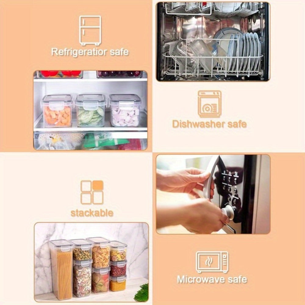 Pantry Storage Containers with Lids Labels and Markers - Airtight Kitchen Food Storage Set for Sugar Flour Pasta Grains Nuts Coffee Tea Beans Baking Supplies Organization