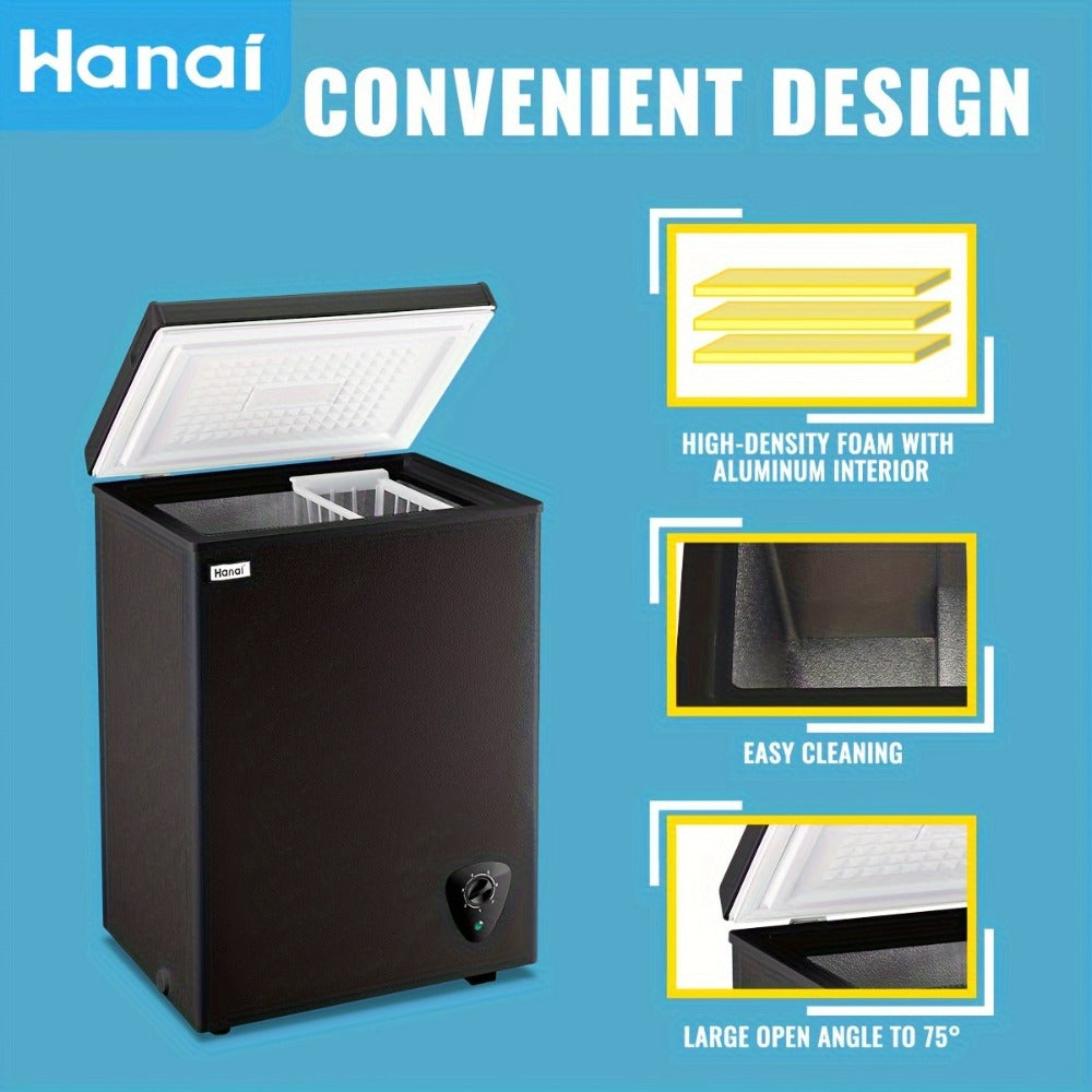 Chest Freezer, Compact Mini Deep Freezer with 7-Level Temperature Control (-11.2¡ãF to 50¡ãF), Low Noise R600a Compressor, Removable Basket ¨C 3.8 Cu Ft Upright Freezer for Dorm, Apartment, Garage & Home Kitchen