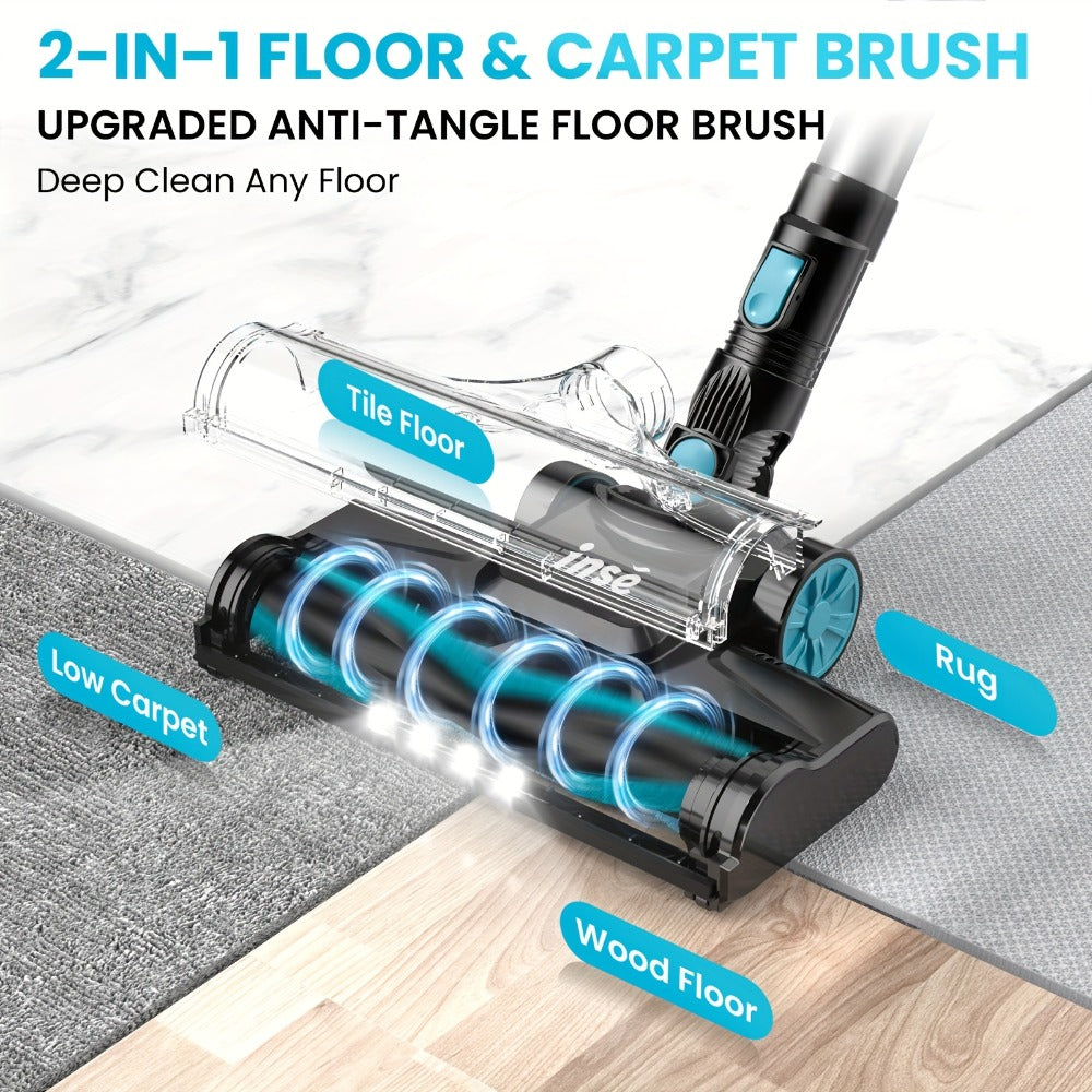 Handheld Vacuum Cleaner Cordless 29KPA Strong Suction for Pet Hair, LED Nozzle Portable Stick Vacuum for Carpet Hard Floor Car Interior Home Auto Multi-Attachment Lightweight Design
