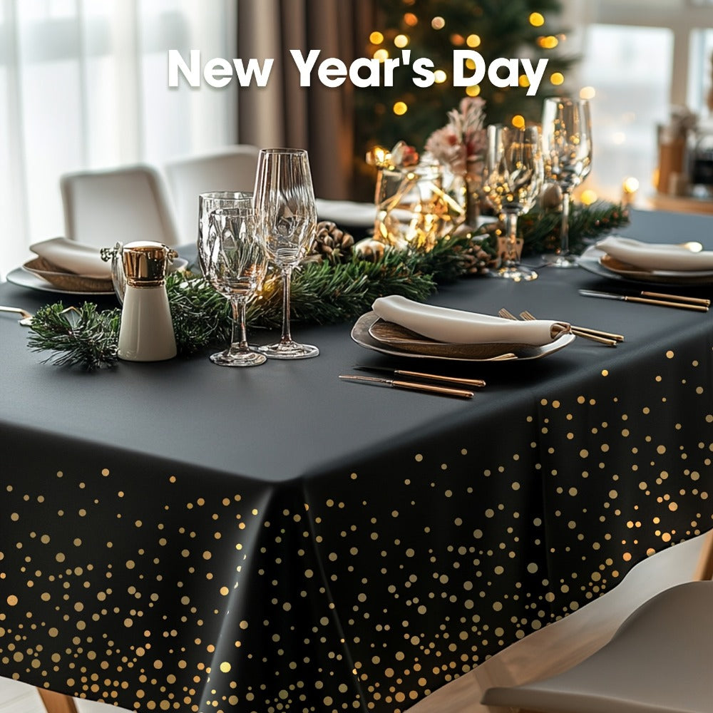 Disposable Tablecloths 54x108 Inch Rectangle Plastic Table Cover PEVA Waterproof Party Table Cloth 6 Pack for Birthday Picnic Holiday