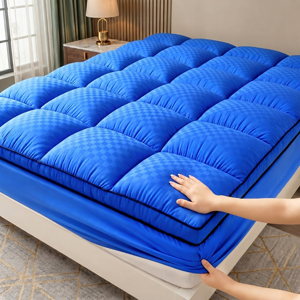 Mattress Topper Quilted Fitted Mattress Pad with Deep Pocket | Pillow Top Mattress Cover 1000GSM Cooling Mattress Protector for Better Sleep