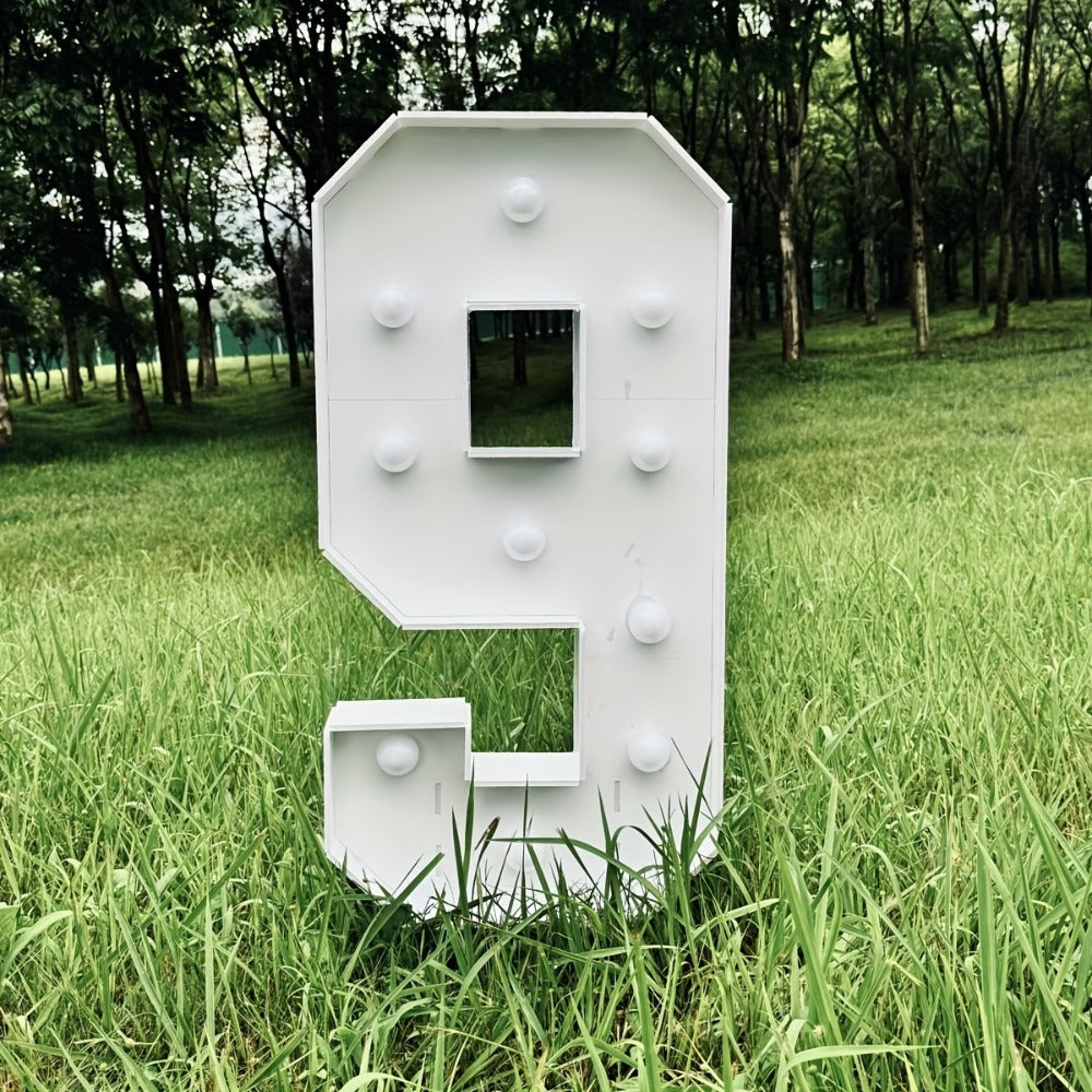 3ft Glowing Number Sign ¨C Warm White LED 3D KT Board 36 Inch Freestanding Party Decoration for Birthday Anniversary Wedding