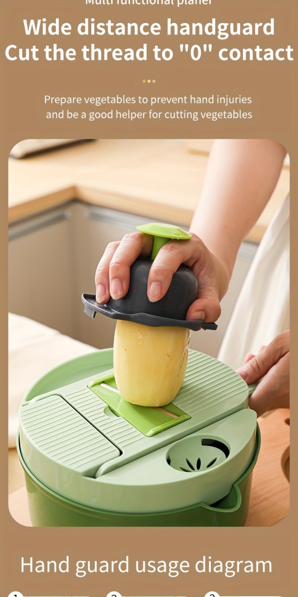 Vegetable Chopper 16-in-1 Heavy Duty Manual Food Processor with Container ¨C Onion Dicer, Potato Slicer, Garlic Mincer, Carrot Cutter, Multi-Function Kitchen Veggie Chopper for Tomato, Pepper, Cucumber
