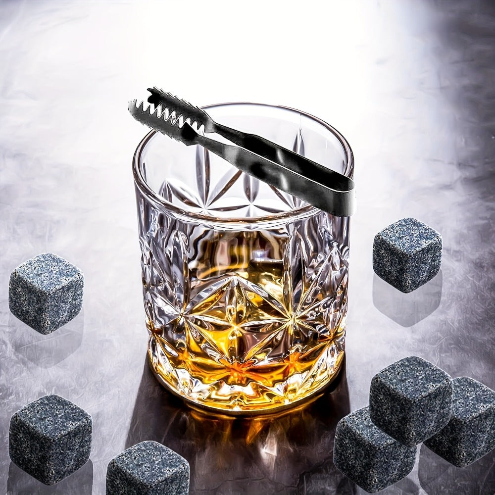 Whiskey Glasses Set of 6 - FBL&HM Lead-Free Crystal Old Fashioned Cocktail Glasses, 10oz Oval Stripe Bar Tumbler for Bourbon, Scotch, Brandy, Vodka & Mixed Drinks, Dishwasher Safe