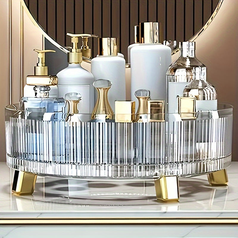 360¡ã Rotating Makeup Organizer Large Capacity Spinning Cosmetic Storage Tower for Vanity Bathroom Kitchen Countertop Perfume Lipstick Skincare Holder