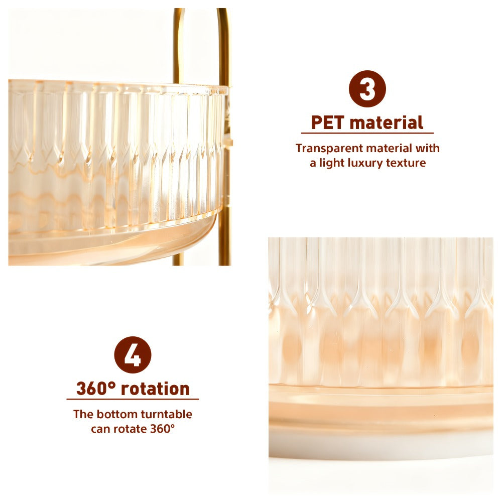 360 Rotating Makeup Organizer Skincare Storage Rack - Multi-Layer Detachable Cosmetic Organizer for Perfume, Lipstick, Skincare, Desktop Vanity Organizer for Bathroom & Bedroom