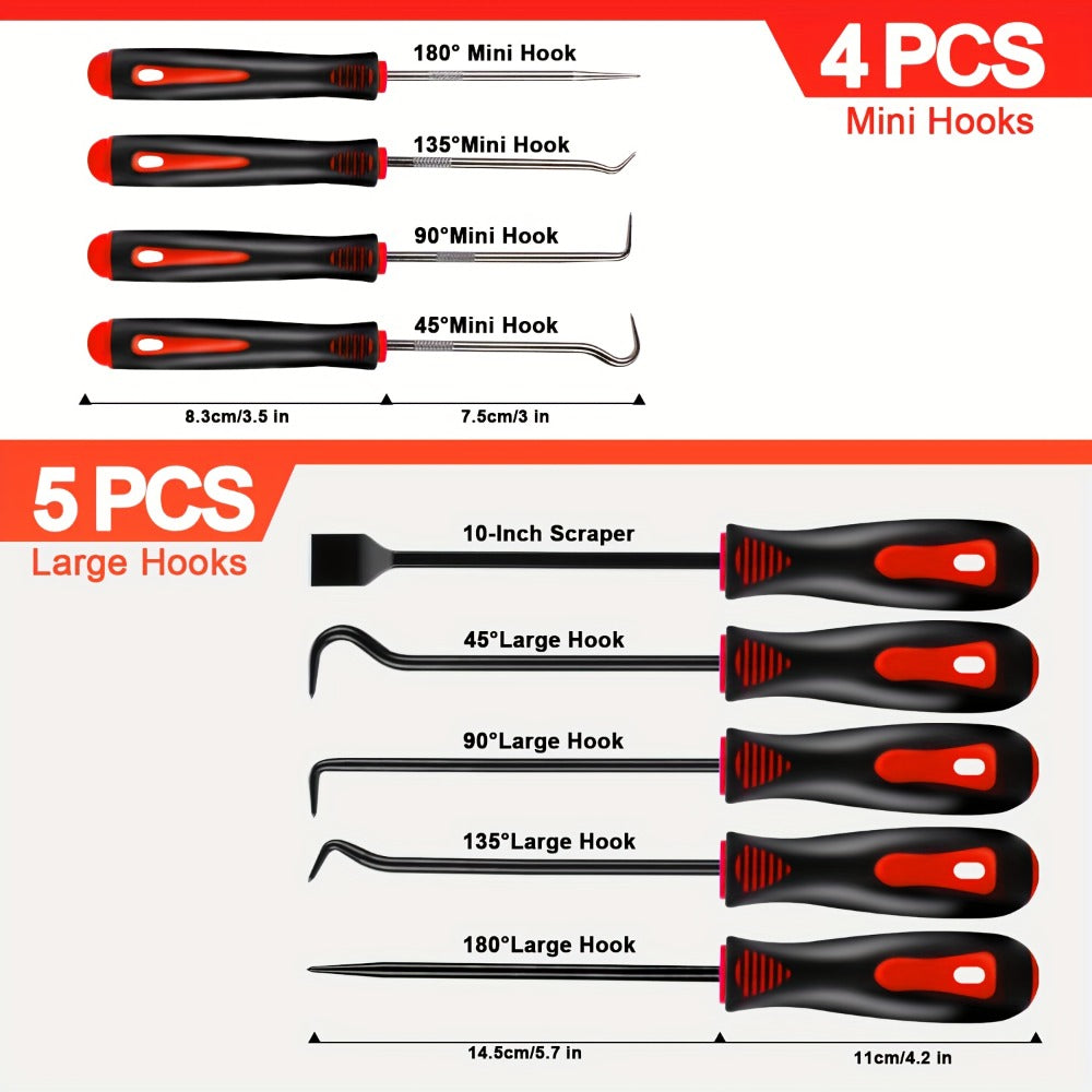 Automotive Trim Removal Tool Kit 17pcs - Hook Paddle Pry Set with Fastener Clamps Rivet Pullers Magnetic Picker Gasket Scraper Scratch-Free Car Maintenance Tools