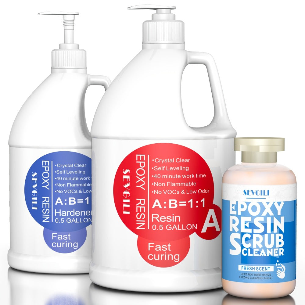 Epoxy Resin Kit Ultra Clear Bubble-Free Self-Leveling ¨C 2-Part Casting & Coating Resin for River Tables Countertops Crafts, Yellowing-Resistant Fast Cure Formula