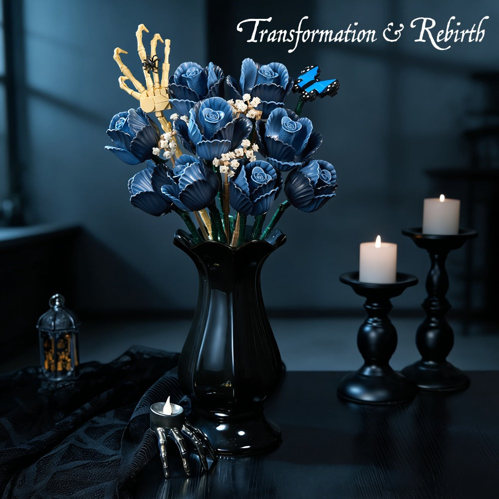 Gothic Skeleton Bouquet Gift Set ¨C Zombie Corpse Bride Floral Arrangement, Dark Aesthetic Home Decor for Women & Teens, Valentine's Day, Mother's Day & Easter Gothic Gift