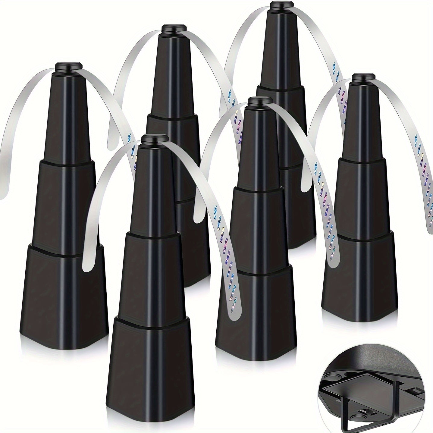 Fly Fans for Tables 6 Pack Fly Repellent Fan Holographic Blade Keep Flies Away from Food for Outdoor BBQ Picnic Party Home Dining Table Portable Battery Operated Soft Blade Safe Indoor Outdoor