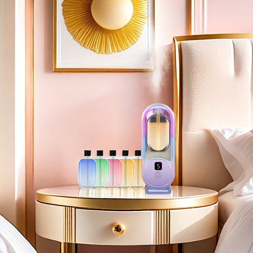 Aromatherapy Diffuser with Essential Oils Included | 4.06oz Cute Portable Aroma Diffuser with LED Light for Office, Bedroom & Bathroom | Long-Lasting Home Fragrance Air Freshener Gift | 9 Scents