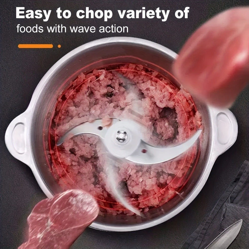Electric Food Chopper with 2 Bowls & Dual-Level Blades ¨C Mini Food Processor for Grinding Meat Chopping Nuts Salad Prep ¨C Upgraded Compact Kitchen Chopper for Home Use