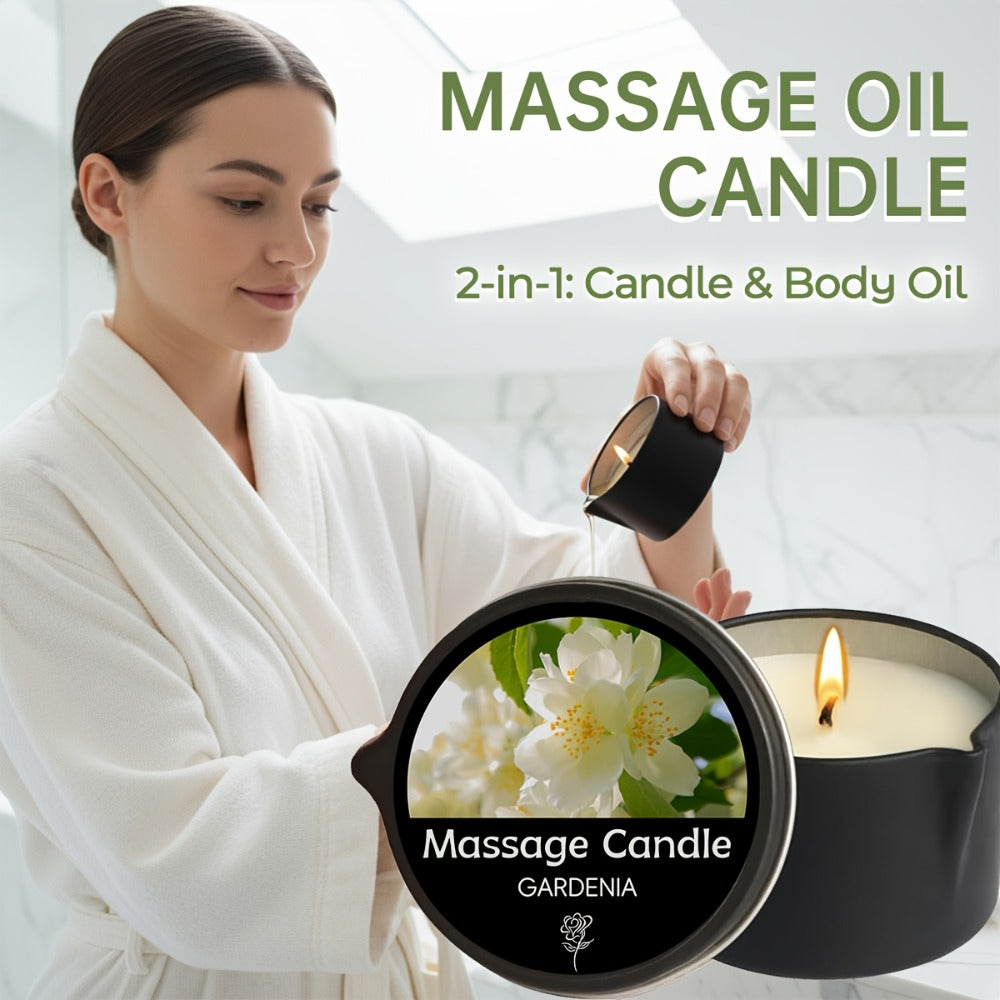 Scented Massage Candle 2-in-1 Soy Wax Essential Oil Body Lotion 20+ Scents 1pc 2pcs 6pcs Spa Nail Salon Pedicure Wedding Valentine Christmas Gift for Women