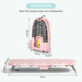 Tabletop Ironing Board with Iron Holder - Compact Portable Mini Ironing Board with Non-Slip Feet, Heat Resistant Cover, Space Saving Design for Small Spaces, Dorm, Travel - Pink
