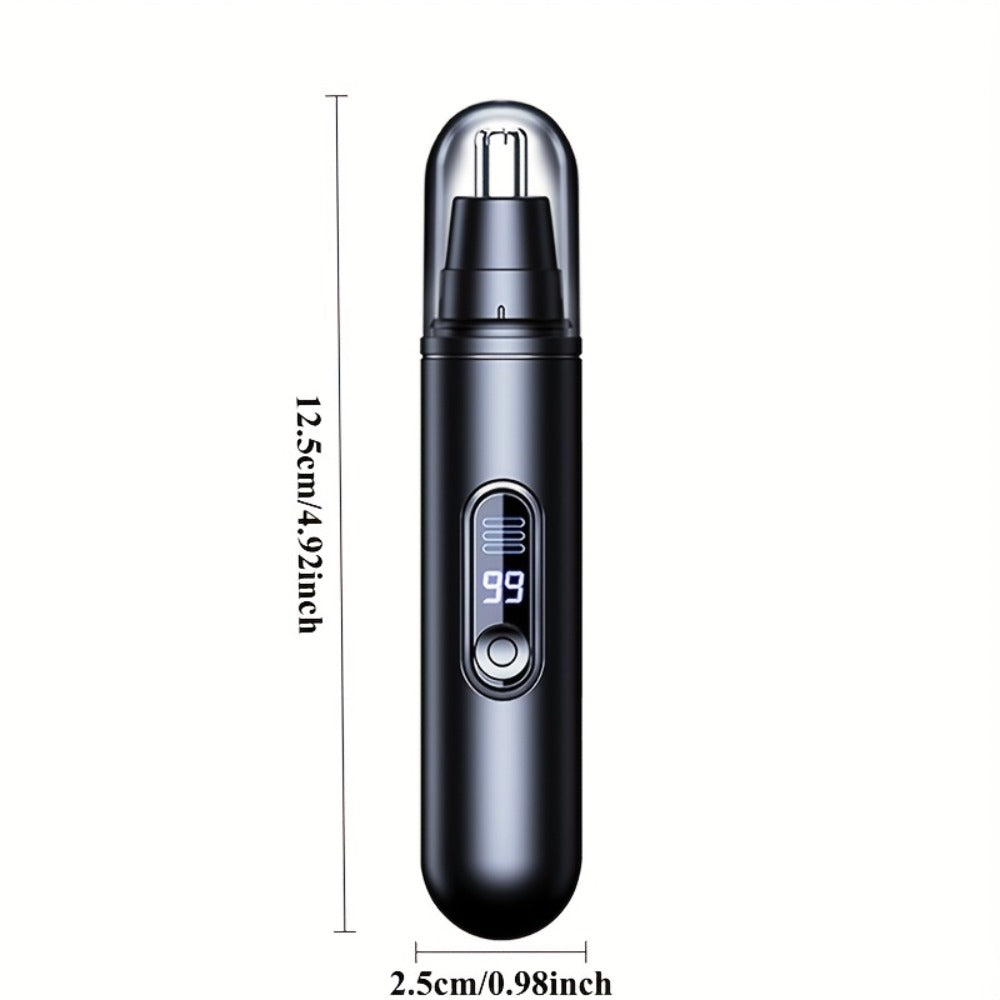 Electric Nose Trimmer with LED Display ¨C USB Rechargeable Painless Facial Hair Removal Device for Men & Women, Nose Ear & Eyebrow Trimmer, Upgraded Grooming Tool, Ideal Gift