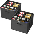 Shoe Storage Organizer with Clear Cover ¨C Foldable Shoe Box for Closet, Fits 12-16 Pairs, Reinforced Handles, Dust-Proof Non-Woven Fabric, Space-Saving Stackable Design for Boots Heels Sneakers, 1/2/3 Pack