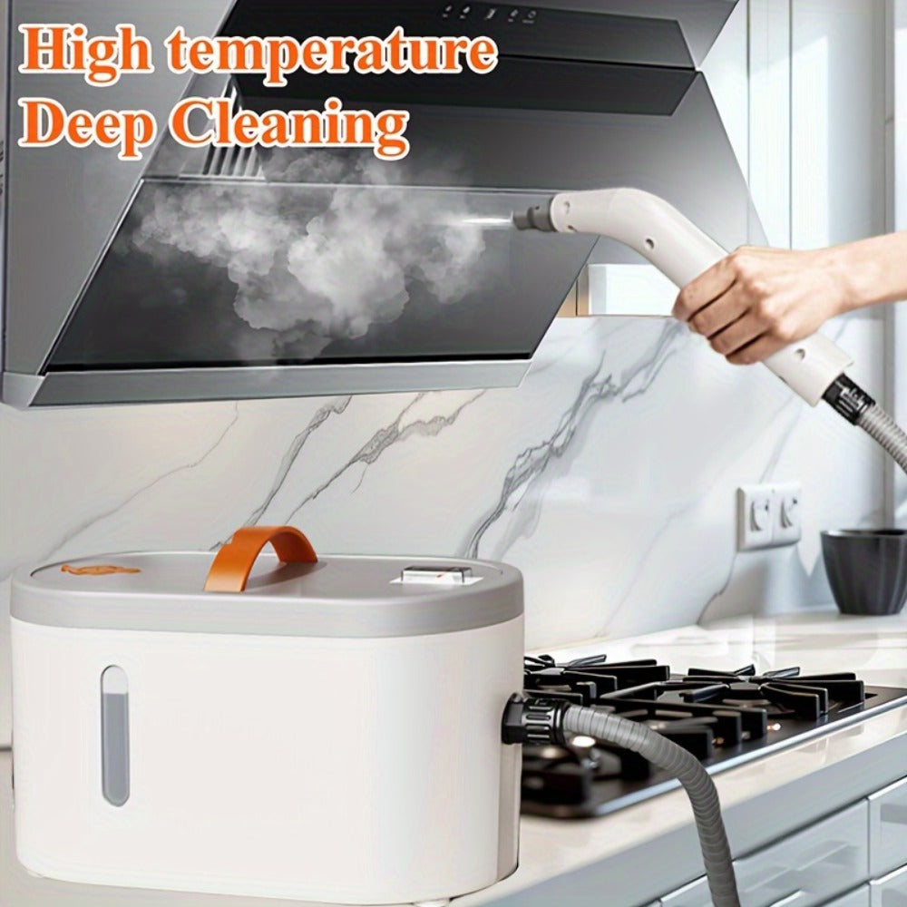 Portable Steam Cleaner 1200W, 2.3Bar High-Pressure Handheld Steam Cleaner 15-Second Heat-Up, 750ML Tank, 9-Piece Accessory Kit for Tile, Grout, Floor, Car, Kitchen & Bathroom Deep Cleaning