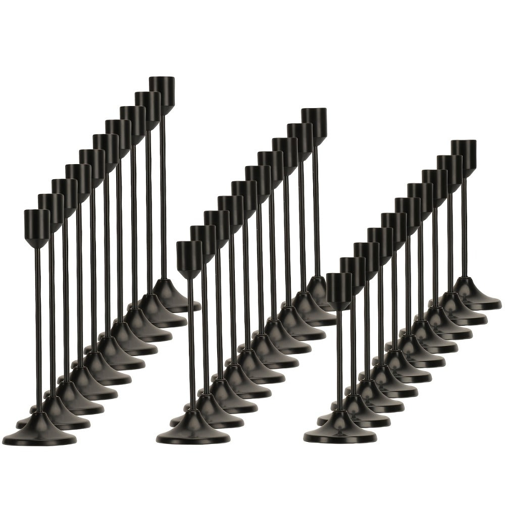 Metal Cone Candle Holders 30-Pack ¨C Elegant Taper Candle Holder Set for Christmas, Halloween, Weddings & Parties ¨C Polished Finish Tabletop Decor for Home, Hotel & Events