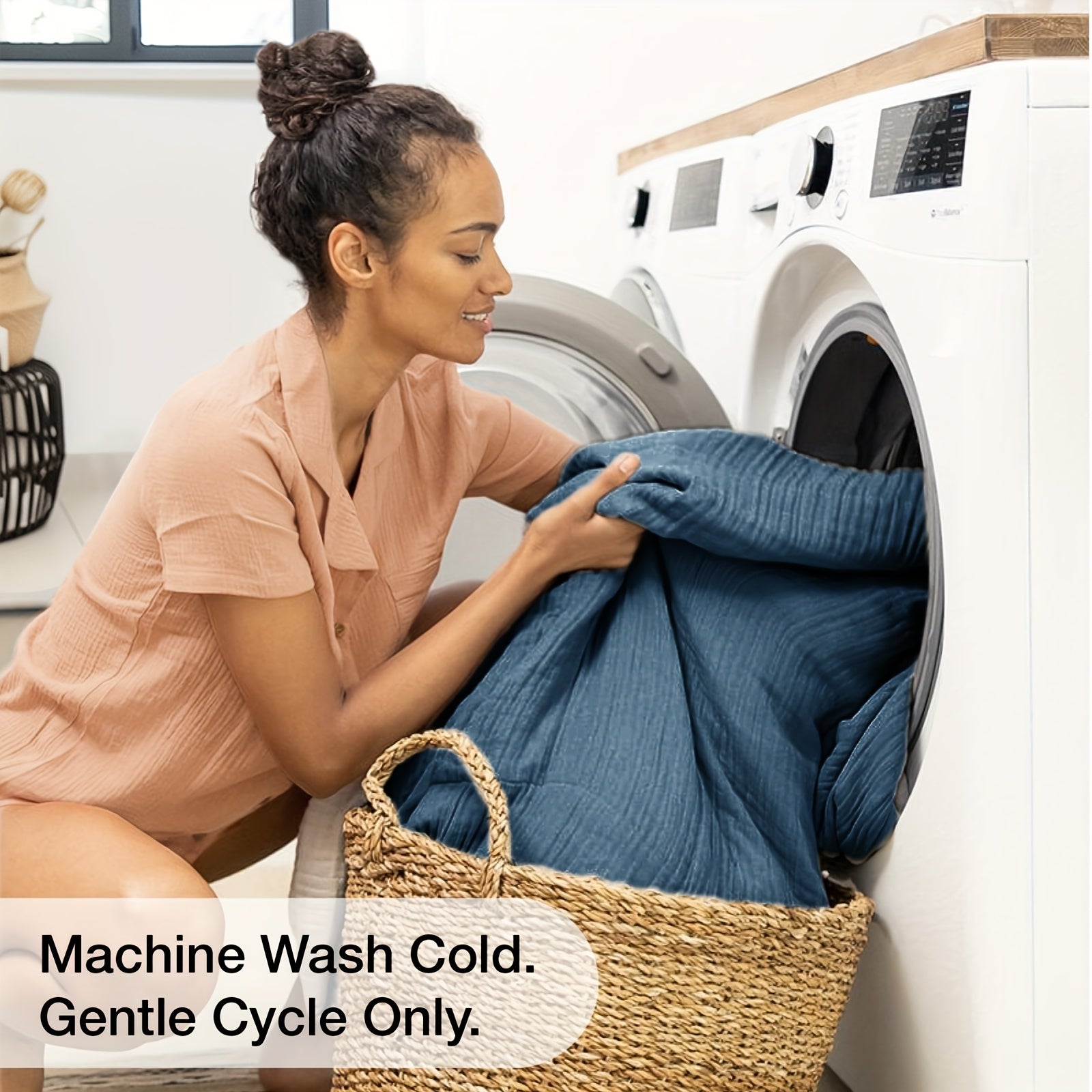 Muslin Blanket 100% Cotton 6-Layer ¨C Breathable Soft Gauze Throw for Couch & Bed, All Season, Machine Washable, 13 Colors, 5 Sizes