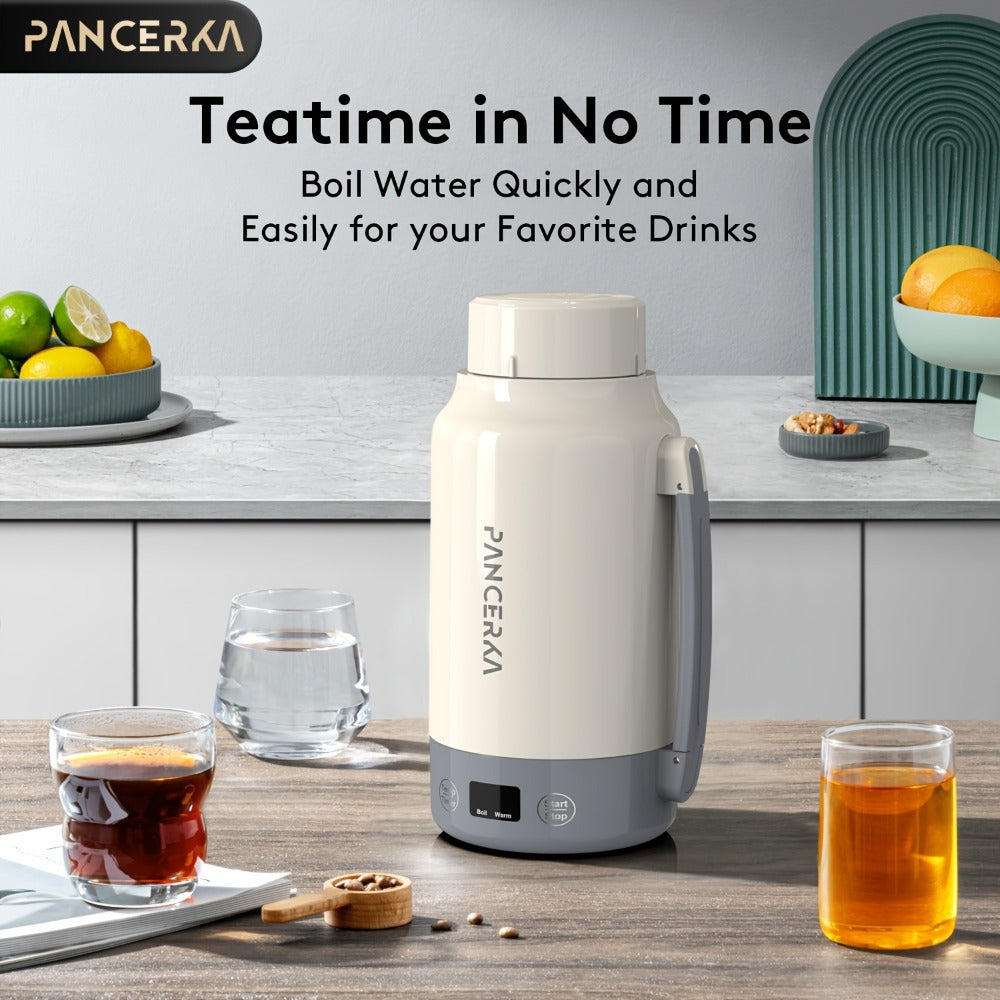 Portable Electric Kettle 400W ¨C 1L 33.8oz Fast Heating 304 Stainless Steel Kettle with Smart Temperature Control, Boil & Warm Functions, Safe & Easy to Clean, Perfect for Travel & Home ¨C Green, White