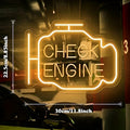 Neon Sign Check Engine LED ¨C Funny Car-Themed Wall Mounted Light for Bedroom, Garage, Wedding, Engagement Party & Home Decor, Multipurpose Decorative Neon Lamp