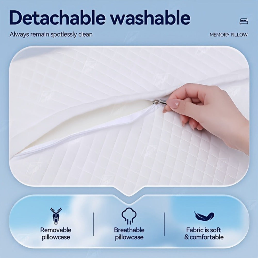 Cervical Neck Pillow for Sleeping - Butterfly Contour Memory Foam Ergonomic Support for Back & Side Sleepers, Slow Rebound Pressure Relief, Cervical Spine Alignment, Machine-Washable Cover, Multi-Color