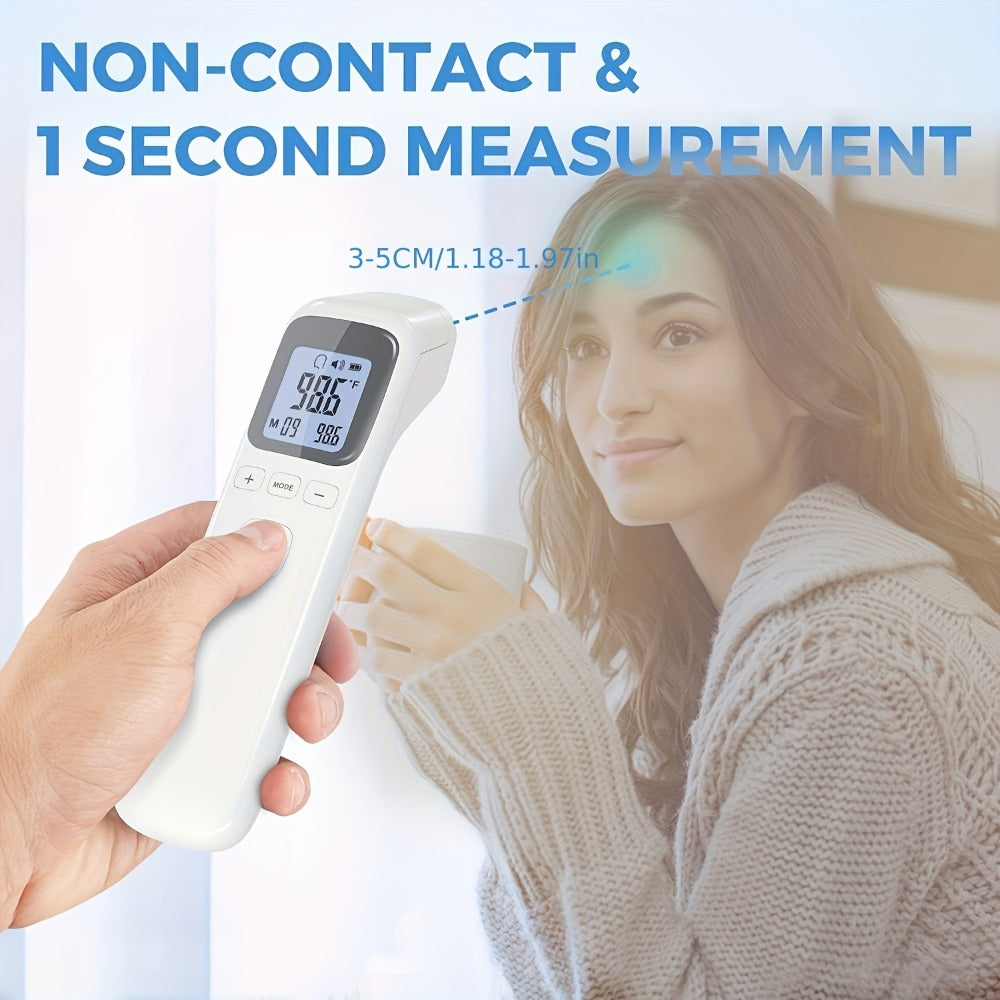 Blood Pressure Monitor Wrist & Forehead Thermometer 2-in-1 Set, Rechargeable with 2x99 Memory, Large LCD, Voice Broadcast, Adjustable Cuff