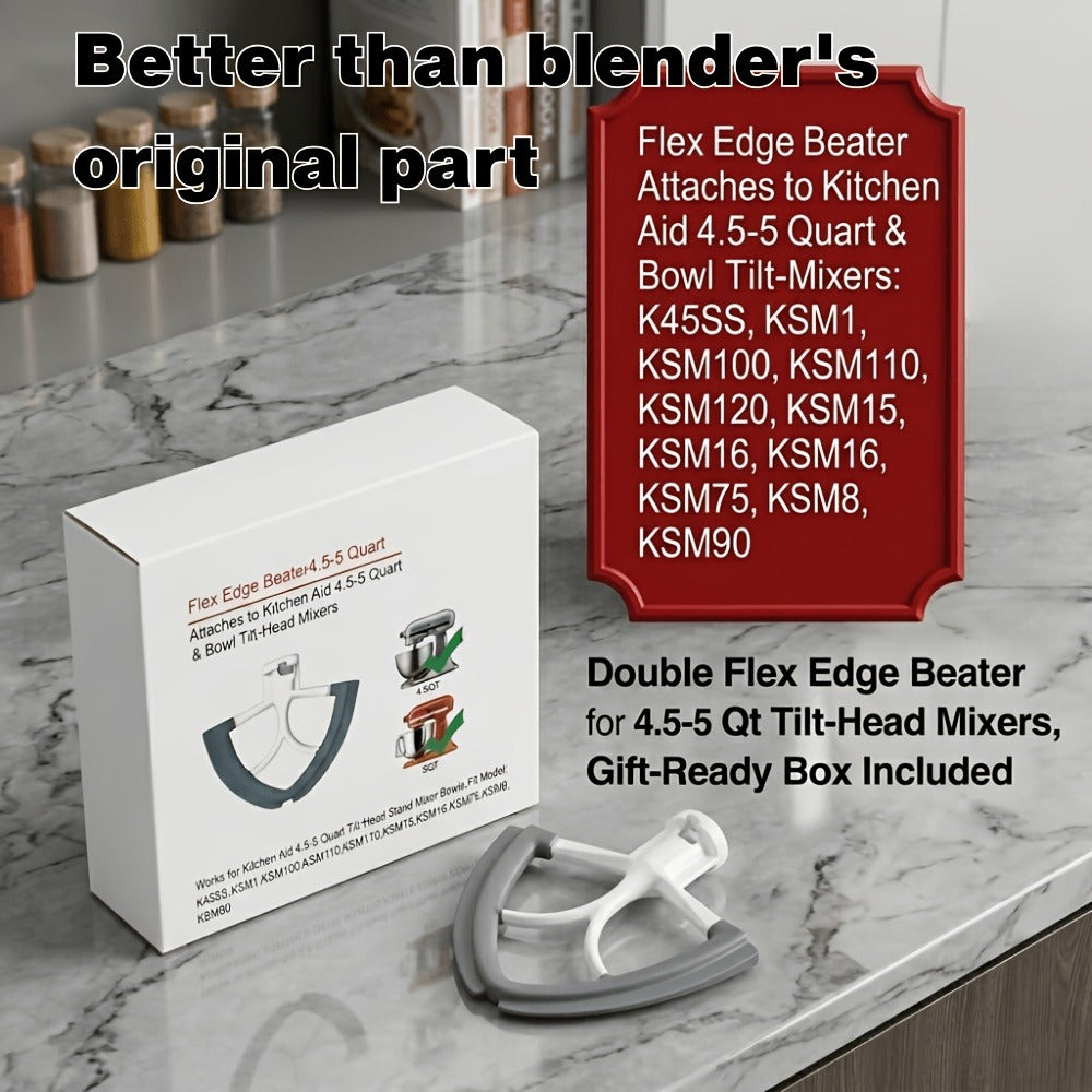 KitchenAid Pouring Chute Stainless Steel Stand Mixer Attachment - Universal Funnel Shield for Tilt-Head & Bowl-Lift 4.5-8 Qt, Anti-Splash Flour Dust Guard, Dishwasher Safe, Gift Box Included