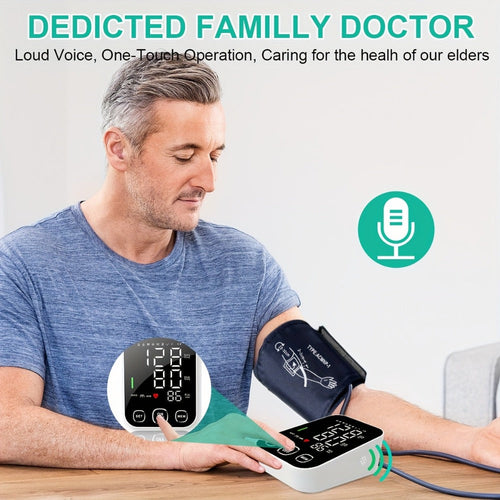 Blood Pressure Monitor Automatic Upper Arm ¨C Large Cuff, 4.5¡± Backlit Screen, 2¡Á99 Memory, Voice Broadcast, One-Touch BP Machine for Home Use