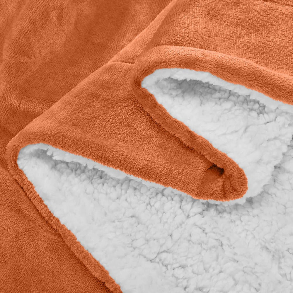 480GSM Sherpa Fleece Blanket ¨C Double-Sided Heavy Warm Throw for Couch, Bed & Travel, Reversible All Season, 13 Colors, 3 Sizes