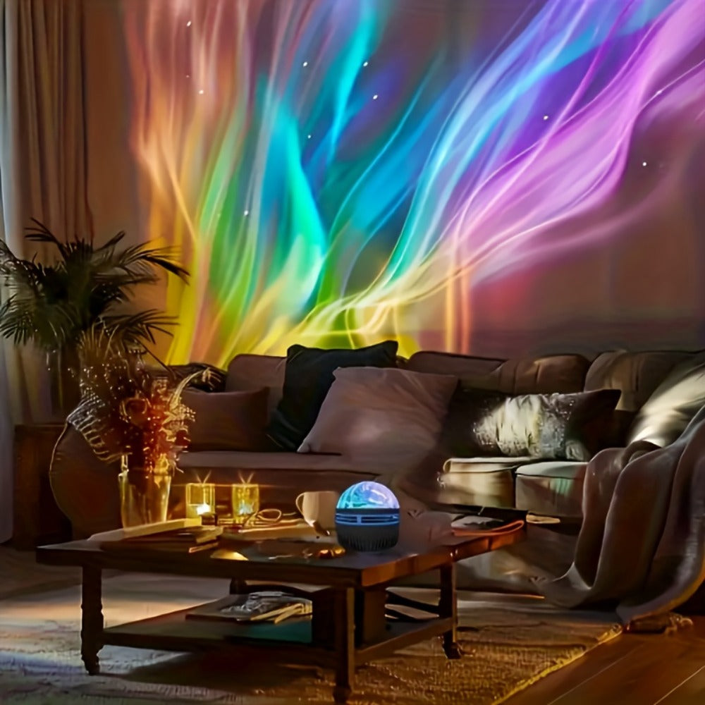 Galaxy Projector Night Light Aurora Projection Magic Ball Remote Control Multicolor Nebula LED USB Powered Dimmable for Bedroom Living Room Party Home Decor Christmas Valentine Gift