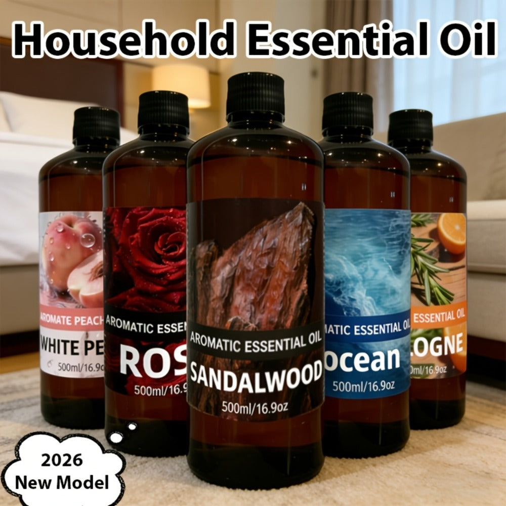 Premium Aromatic Oil Rose White Peach Ocean Sandalwood Woody Cologne Long-Lasting Fragrance for Diffuser Air Purifier Bedroom Living Room Car Odor Eliminator