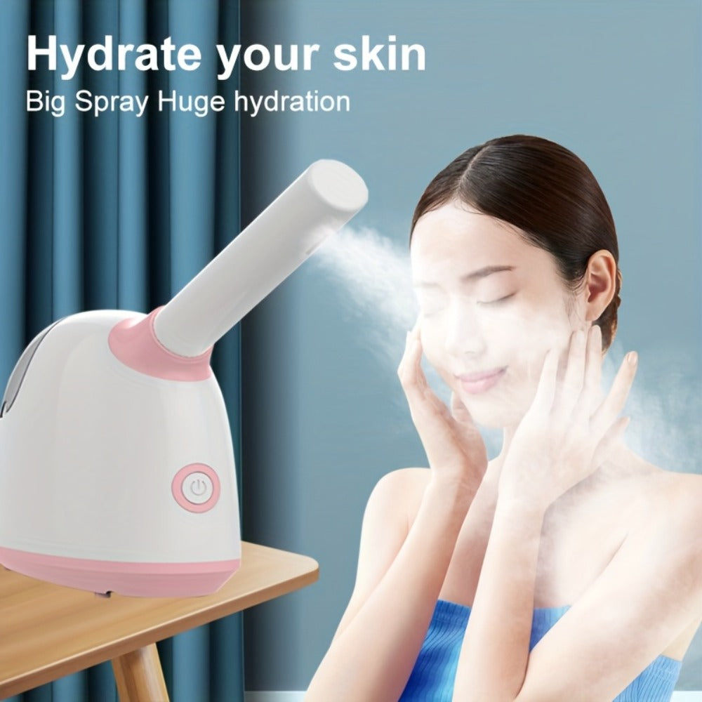 Facial Steamer Nano Ion Mist - Deep Pore Cleansing Home Spa Face Steamer with 360¡ã Rotatable Arm, Blackhead Remover, Portable & Salon-Grade Skin Hydration Beauty Tool