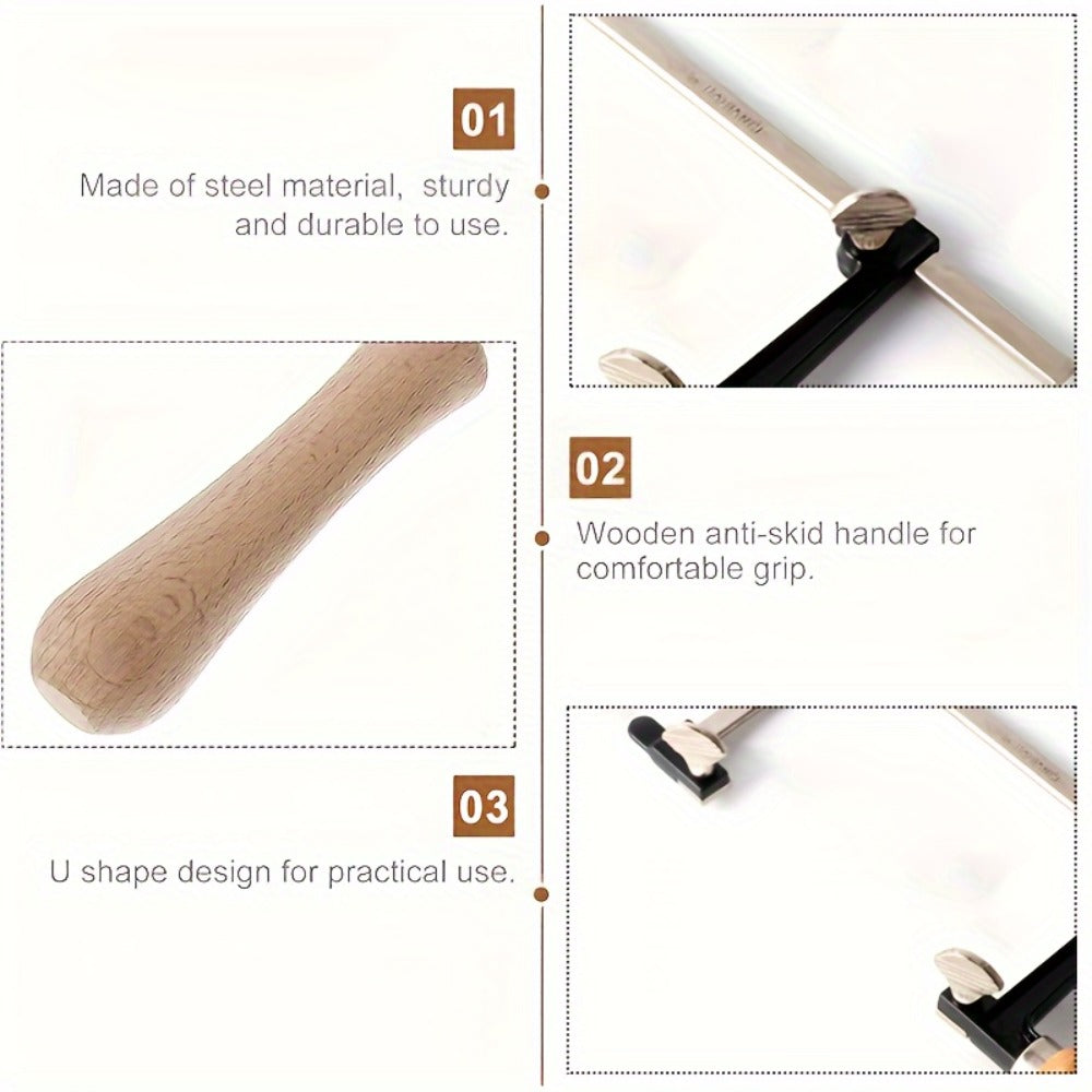 Hand Saw Kit with 12 Blades ¨C Adjustable Jewelry Making Saw Frame, Multi-Function Manual Cutting Tool for Wood, Metal, Stone & Craft DIY Projects