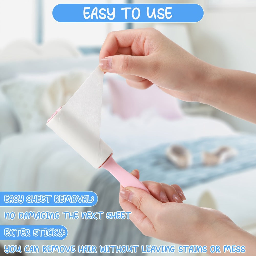 Lint Roller Pet Hair Remover Mini Portable 12 Pack Travel Size No Power Required for Clothing Furniture Car Seats Couch Reusable Clothes Cleaner Bulk Value Pack Great for Gift Bags