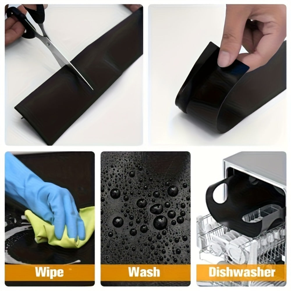 Gas Stove Burner Cover Mat Non-Stick Reusable Washable Stove Top Protector for LG 30-Inch Gas Stove ¨C Oil-Resistant High-Temp Safe, Trimmable 5-Hole Design, Keeps Stove Clean & Scratch-Free