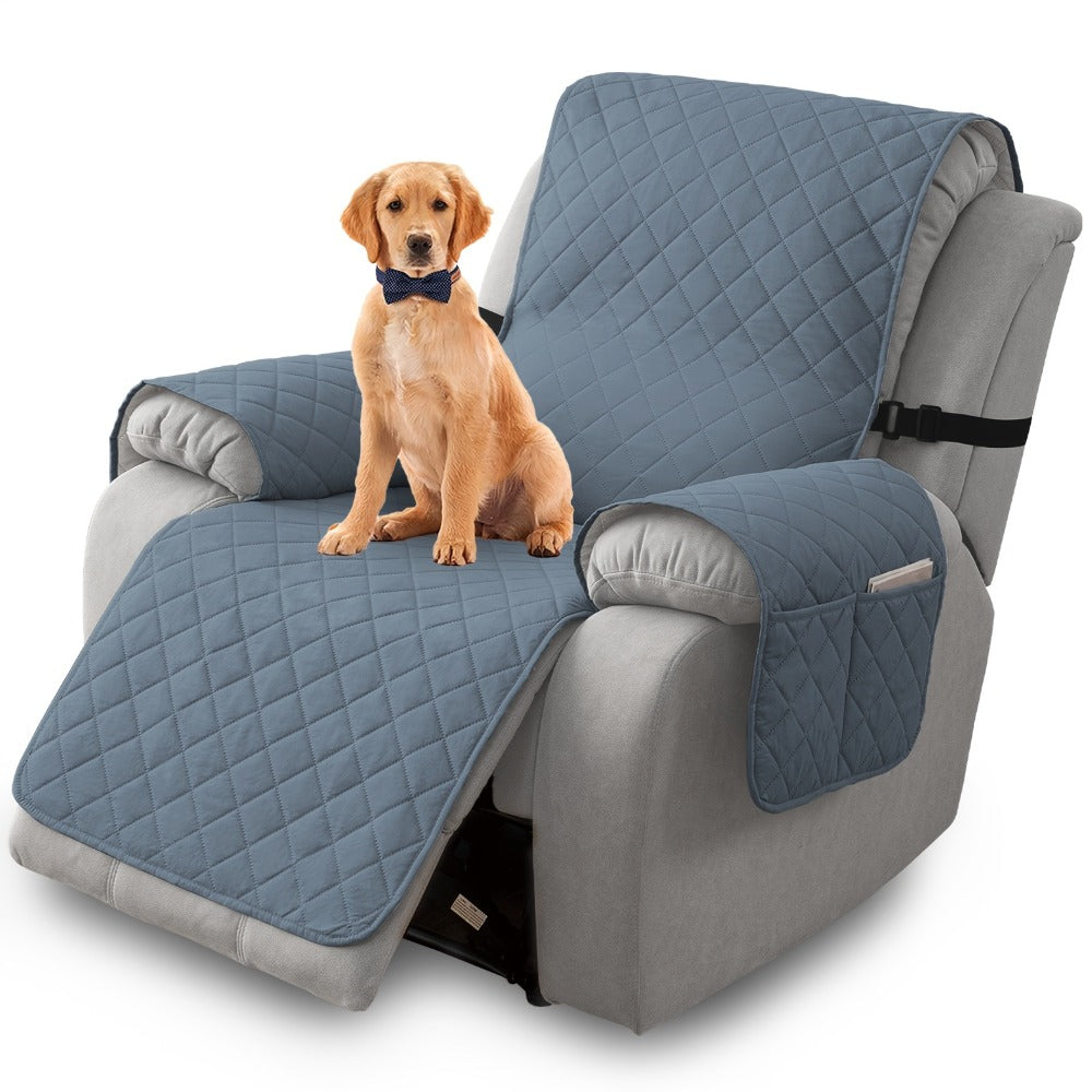 Non-Slip Recliner Chair Cover Sofa Slipcover with Elastic Straps Washable Pet Furniture Protector Indoor Outdoor 8 Colors