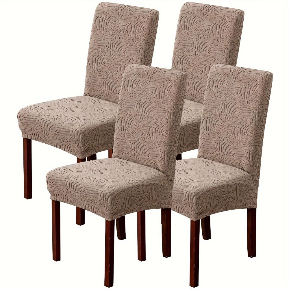 Dining Chair Covers Stretch Jacquard Slipcovers Removable Washable Chair Protector for Kitchen Hotel Restaurant Set of 4 or 6
