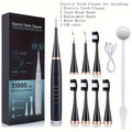 Electric Toothbrush Kit USB Rechargeable - Multi-Accessory Dental Care Set with Travel Case, Replaceable Brush Heads, Portable Oral Hygiene Device for Home & Travel, Gift for Men & Women, Black or White