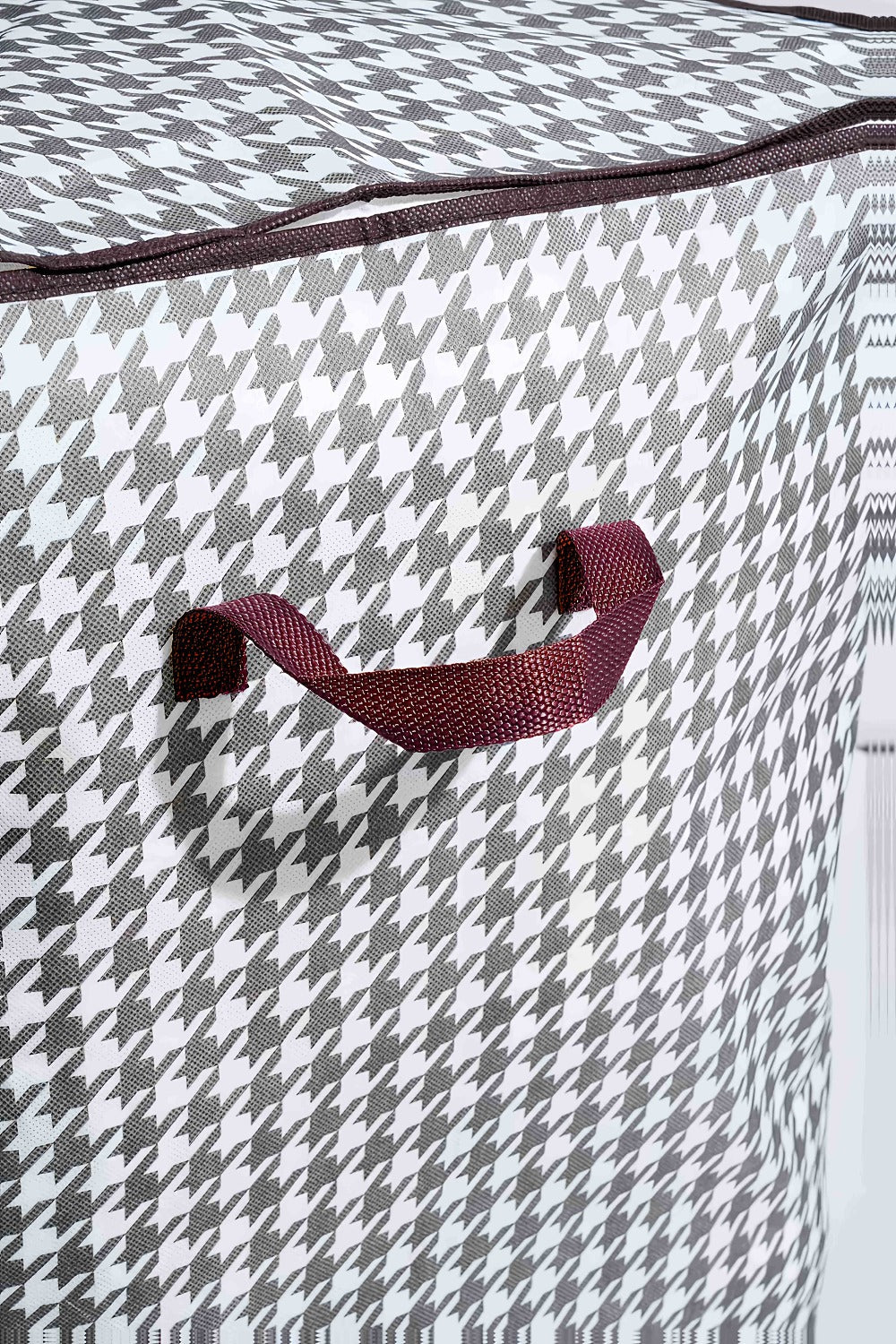 4pcs Large Storage Box Set with Lid & Handle ¨C Black White Checkered, Stackable, Thickened Lining, Double Zipper, Under-Bed & Moving Organizer
