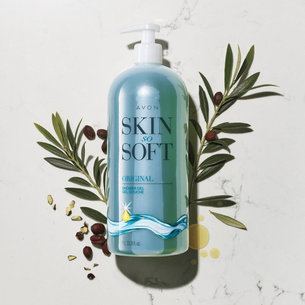 Jojoba Oil Moisturizing Shower Gel 33.8oz 2-Pack - Gentle Cleansing, Softening & Conditioning | Fresh Herbal Scent | All Skin Types | Dermatologist Tested