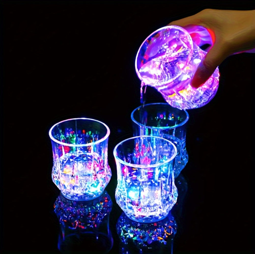 LED Light-Up Cups Glow in the Dark ¨C Pineapple Induction Party Cups for Birthday Christmas Disco Valentine's Day (6.76oz)